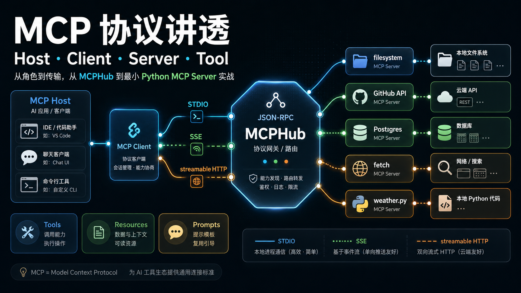 Cover Image of MCP 入门到自建：协议原理 + MCPHub 管理 + 自己写一个